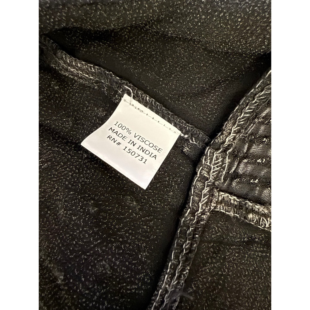 Young Threads Black Patchwork Sheer Cardigan Kimo… - image 4